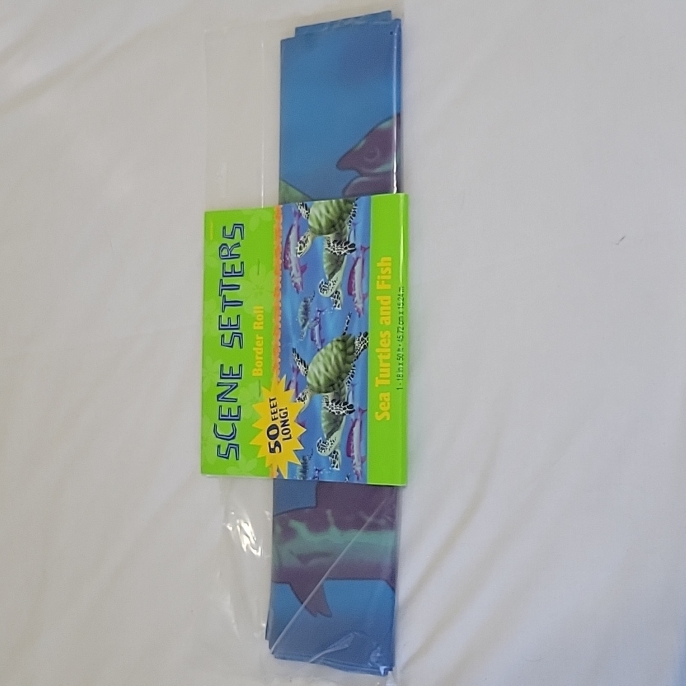 NEW 🐢 50 FT Sea Turtles and Fish Scene Setters Border Roll